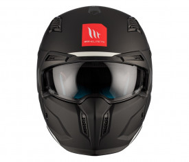 Casca MT Streetfighter SV S A1 negru mat (ochelari soare integrati) - masca (protectie) barbie si cozoroc detasabile - omologare noua ECE 22.06 - Img 3