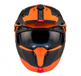 Casca MT Streetfighter SV S B4 Totem portocaliu mat (ochelari soare integrati) - masca (protectie) barbie si cozoroc detasabile - omologare noua ECE 22.06 - Img 3