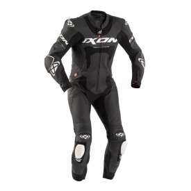 Costum (combinezon) motociclete barbati piele Ixon vara model Jackal MS culoare: negru - Img 6