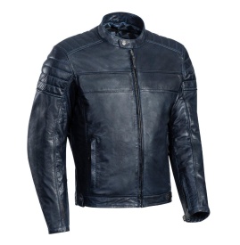 Geaca (jacheta) motociclete barbati piele Urban/Heritage Ixon All season model Spark MS culoare: navy (albastru)