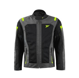 Geaca (jacheta) motociclete barbati Touring Seventy vara model SD-JT66 Sahara culoare: gri/galben fluor - Img 5