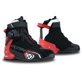 Ghete moto Roadster barbati All Season Ixon model Bull 2 WP MS culoare: negru/alb/rosu (100% waterproof) - Img 5