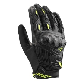 Manusi barbati Roadster vara piele/textil Ixon model Rise Air 2 MS culoare: negru/galben - degete tactile