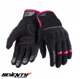 Manusi femei Urban vara Seventy model SD-C56 negru/roz - degete tactile