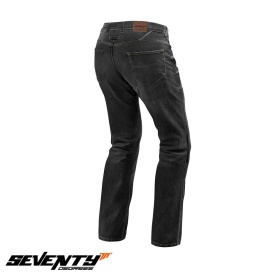 Blugi (jeans) moto femei Seventy model SD-PJ4 tip Regular fit culoare: negru (cu insertii Aramid Kevlar) - Img 3