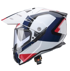 Casca adventure/off road Caberg model Tanami SV Scram H7 alb/rosu/albastru lucios Pinlock ready - lentila Pinlock inclusa - Img 5