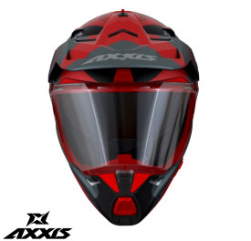 Casca adventure/touring/off road Axxis model Wolf DS Hydra B5 rosu mat - tip viziera: MT-V-20 - Img 2
