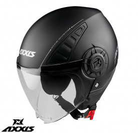 Casca Axxis model Metro S A1 negru mat (open face) - omologare noua ECE 22.06 - tip viziera: MT-V-26B