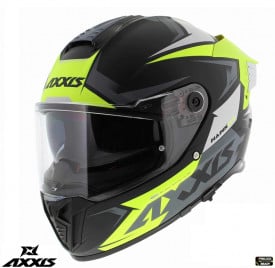 Casca integrala Axxis Hawk SV Judge B3 galben fluor mat negru mat (ochelari soare integrati) - tip viziera: MT-V-31 - Img 1