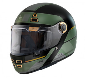 Casca integrala MT Jarama 68th C1 negru verde - model Retro - Cafe Racer - Img 2