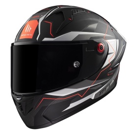 Casca integrala MT KRE+ Carbon Kraker C5 rosu mat - 100% carbon - FIM approved - lentila antiaburire Pinlock + viziera neagra cadou - Img 4