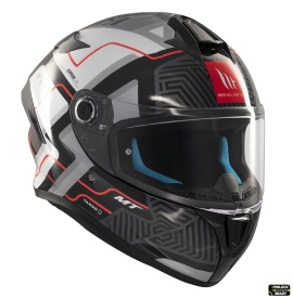 Casca integrala MT Targo S Brik C0 gri lucios - omologare noua ECE 22.06 - tip viziera: MT-V-14B - Img 4