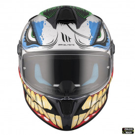 Casca integrala MT Targo S Joke A5 alb lucios - omologare noua ECE 22.06 - tip viziera: MT-V-14B - Img 3