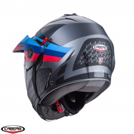 Casca modulabila (flip-up)/adventure Caberg model Tourmax X SV Sarabe K9 gun metal (titanium)/negru/BMW colours mat Pinlock ready - lentila Pinlock inclusa - Img 4