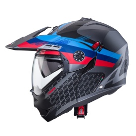 Casca modulabila (flip-up)/adventure Caberg model Tourmax X SV Sarabe K9 gun metal (titanium)/negru/BMW colours mat Pinlock ready - lentila Pinlock inclusa - Img 6