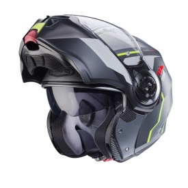 Casca modulabila (flip-up) Caberg model Duke Evo Move L1 SV gun metal (titanium)/negru/galben fluor mat Pinlock ready - lentila Pinlock inclusa - Img 5