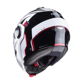 Casca modulabila (flip-up) Caberg model Duke Evo Move M3 SV negru/alb/rosu lucios Pinlock ready – lentila Pinlock inclusa - Img 7