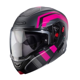 Casca modulabila (flip-up) Caberg model Horus X Road M1 gun metal (titanium)/negru/fuchsia (roz) mat Pinlock ready - lentila Pinlock inclusa - Img 8