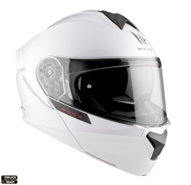Casca modulabila MT Genesis SV A0 alb lucios Pinlock ready - omologare noua ECE 22.06 - Img 4