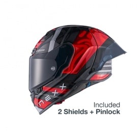 Casca moto NEXX X.R3R Swirl Carbon Red (pinlock inclus) - Img 1