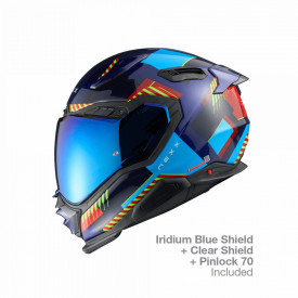 Casca moto NEXX X.WST3 Fluence Blue Red - Img 1