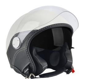 Casca open face (demi-jet) Max Helmets model DJDV06 LS Vision SV (ochelari soare integrati) culoare: alb lucios (000) - 100% MADE IN ITALY - Img 3