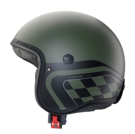 Casca open face (jet) Caberg model Freeride X Daytona P4 verde military/negru mat (fibra de sticla) - Img 7