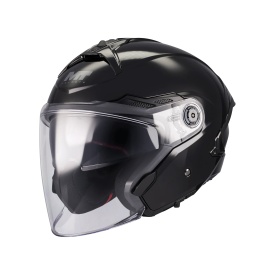 Casca open face motociclete MT Cosmo SV Pure A1 negru lucios (ochelari soare integrati) - tip viziera: MT-V-37