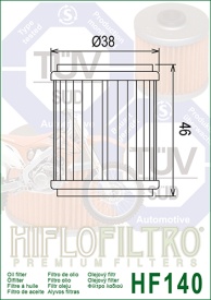 Filtru de ulei HIFLOFILTRO HF140 - Img 2
