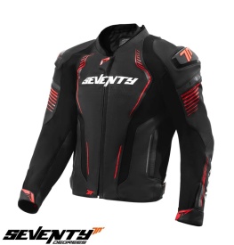 Geaca (jacheta) motociclete barbati Racing Seventy all season/iarna model SD-JL24 Spoiler culoare: negru/rosu