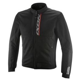 Geaca (jacheta) motociclete barbati Roadster Ixon vara model Ostro MS culoare: negru/rosu