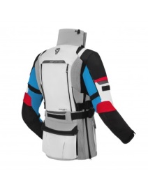 Geaca moto SECA Arrakis III Grey/Blue/Red femei - Img 3