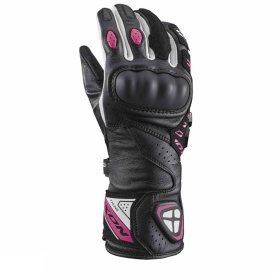 Manusi femei Racing vara piele Ixon model Thund LS culoare: negru/fucshia (roz) - degete tactile - Img 5