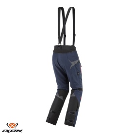 Pantaloni motociclete femei Touring/Adventure Ixon All season/vara model Odin LS culoare: navy (albastru)/negru/rosu - Img 2