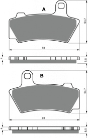 Placute de frana GOLDFREN 443 S3
