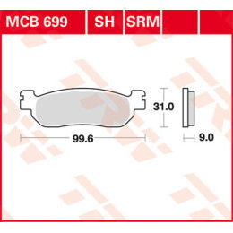 Placute de frana TRW MCB699