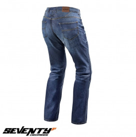 Blugi (jeans) moto femei Seventy model SD-PJ4 tip Regular fit culoare: albastru (cu insertii Aramid Kevlar) - Img 3