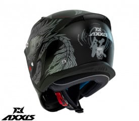 Casca Axxis model Hunter SV ONI B2 gri mat mat (ochelari soare integrati) - masca (protectie) barbie si cozoroc detasabile - Img 3