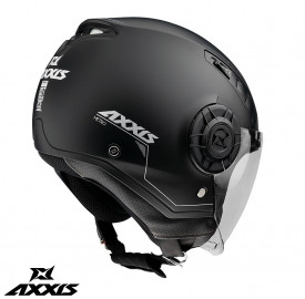 Casca Axxis model Metro S A1 negru mat (open face) - omologare noua ECE 22.06 - tip viziera: MT-V-26B - Img 3