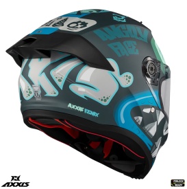 Casca integrala Axxis Fenix Angry Face C7 albastru mat - tip viziera: MT-V-31B - DKS429 - Img 4