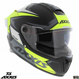 Casca integrala Axxis Hawk SV Judge B3 galben fluor mat negru mat (ochelari soare integrati) - tip viziera: MT-V-31 - Img 4