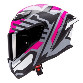 Casca integrala Caberg model Drift Evo II SV Horizon N6 gri/negru/fuchsia mat Pinlock ready - lentila Pinlock inclusa - Img 7