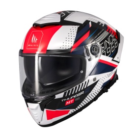 Casca integrala MT Thunder 4 SV Luminence A7 alb/rosu/albastru lucios (ochelari soare integrati) - tip viziera: MT-V-28B - Img 6