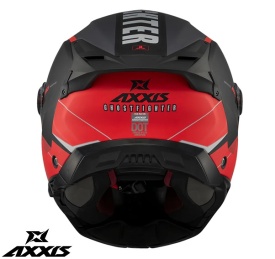Casca modulabila (flip-up) Axxis GhostFighter SV Maniac B5 negru/rosu mat (ochelari soare integrati) – tip viziera: MT-V-36 - Img 5