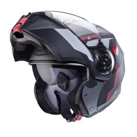Casca modulabila (flip-up) Caberg model Duke Evo Move L2 SV gun metal (titanium)/negru/rosu mat Pinlock ready - lentila Pinlock inclusa - Img 5