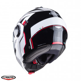 Casca modulabila (flip-up) Caberg model Duke Evo Move M3 SV negru/alb/rosu lucios Pinlock ready – lentila Pinlock inclusa - Img 4