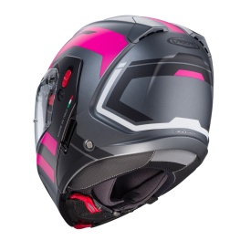 Casca modulabila (flip-up) Caberg model Horus X Road M1 gun metal (titanium)/negru/fuchsia (roz) mat Pinlock ready - lentila Pinlock inclusa - Img 7