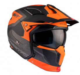 Casca MT Streetfighter SV S B4 Totem portocaliu mat (ochelari soare integrati) - masca (protectie) barbie si cozoroc detasabile - omologare noua ECE 22.06 - Img 4