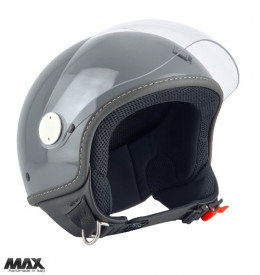 Casca open face (demi-jet) Max Helmets model DJ06 LS 7.9 culoare: gri mat (GTS) - 100% MADE IN ITALY