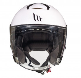 Casca open face MT Thunder III SV Jet A0 alb lucios (ochelari soare integrati) – tip MT-V-19 - Img 3